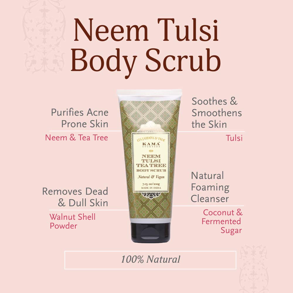 Kama Ayurveda Neem Tulsi Tea Tree Body Scrub, 6.7 Fl Oz – view 5