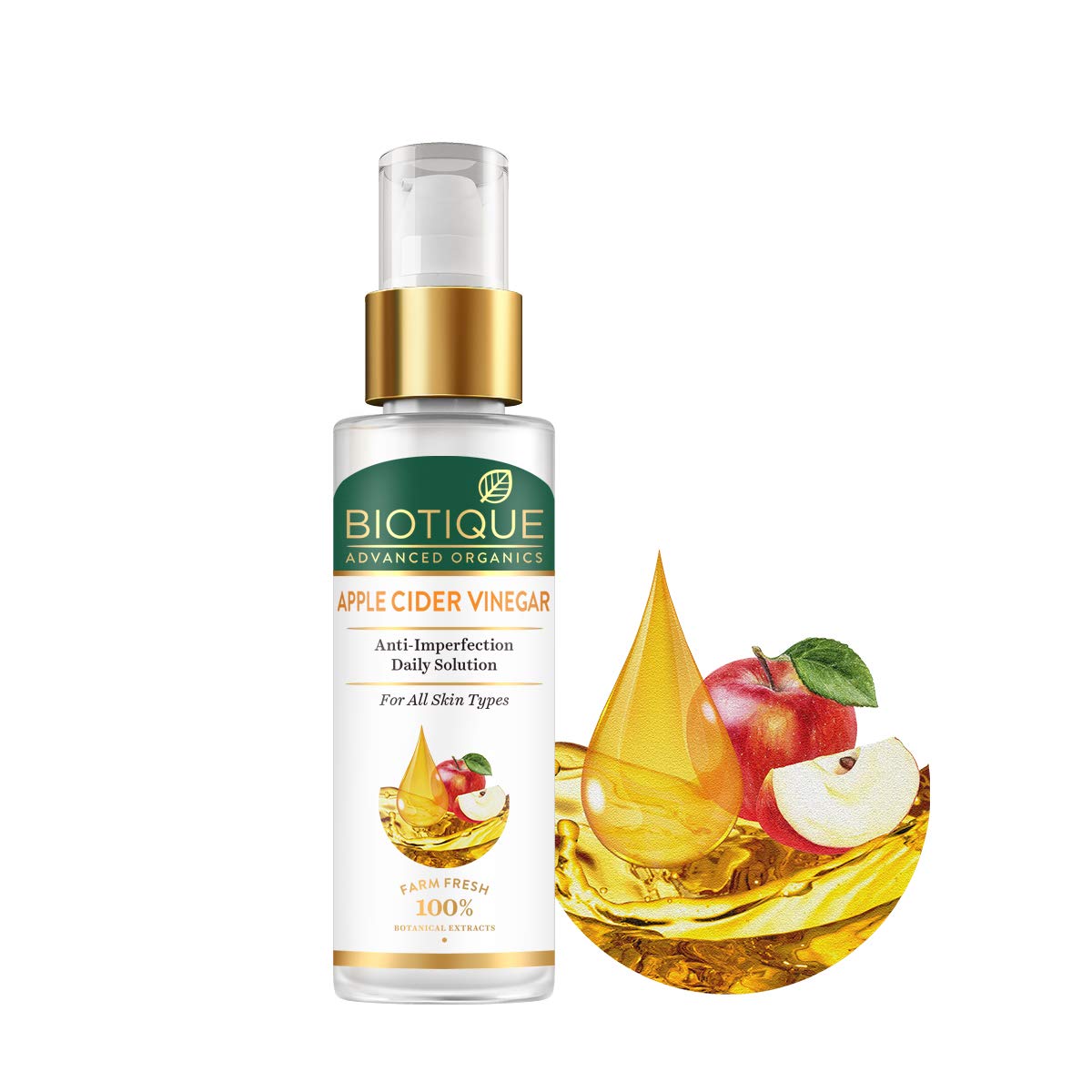 Biotique Apple Cider Vinegar Anti-Imperfection Daily Solution Face Serum for All Skin Types, 30ml – view 2