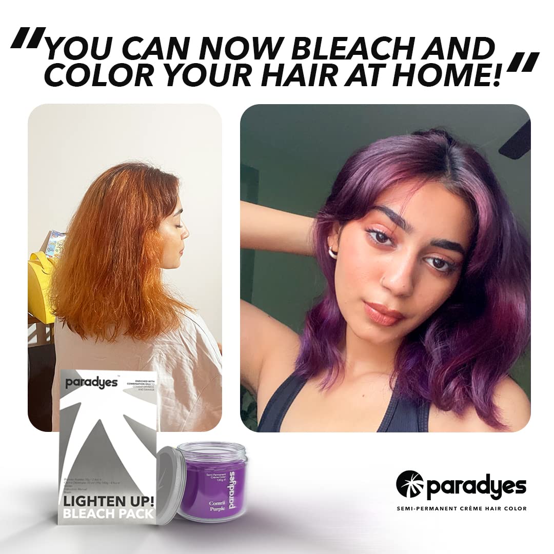 Paradyes Lighten Up! Bleach Pack 30 Vol. enriched with Flax Oil, Almond Oil and Olive Oil to lighten dark hair, suitable for All Hair Types – view 8