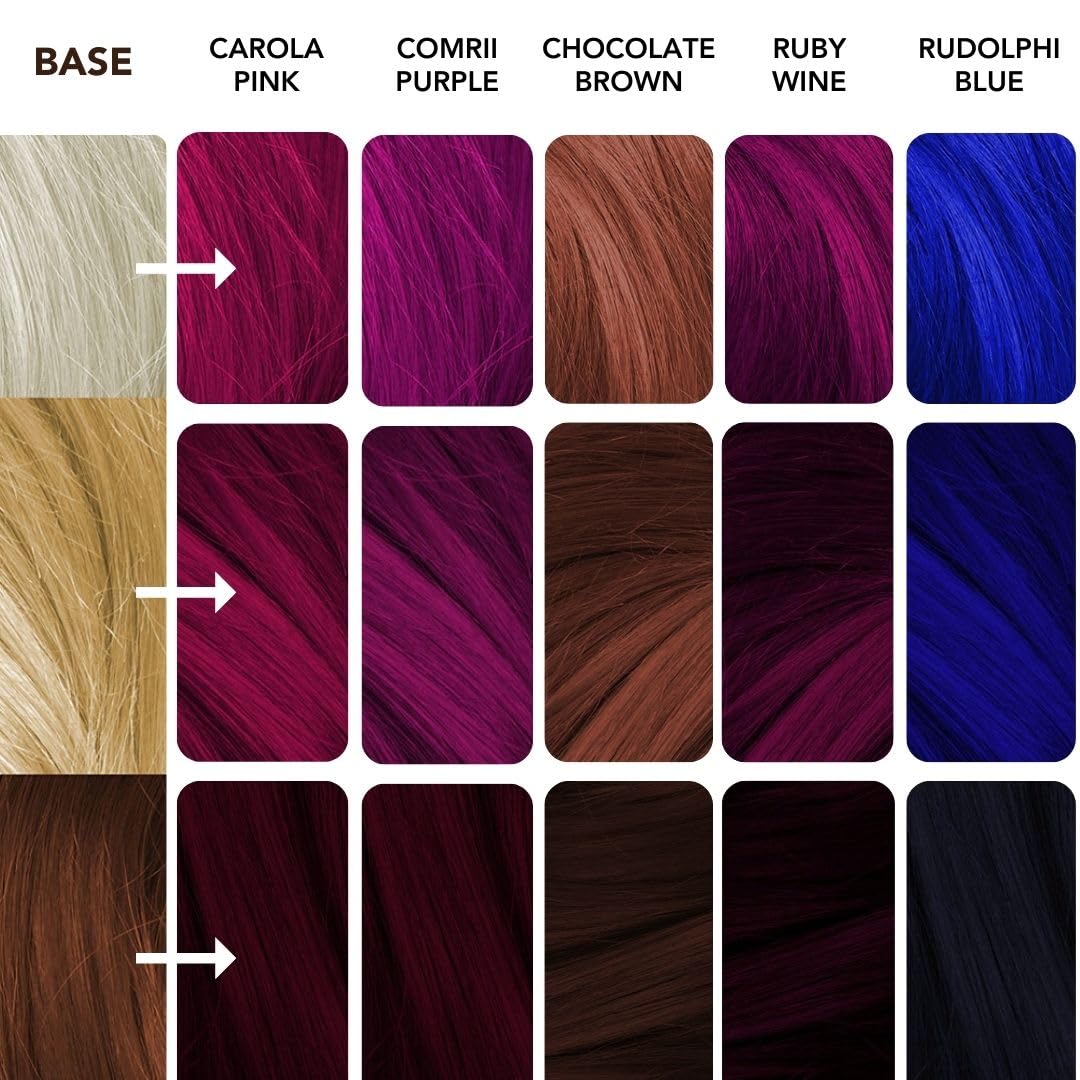 Paradyes Lighten Up! Bleach Pack + Top 5 Hair Color Sample Box (Carola Pink, Comrii Purple, Chocolate Brown, Ruby Wine & Rudolphi Blue) – view 6