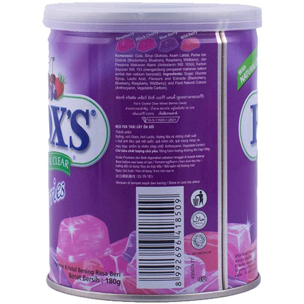 Fox's Crystal Clear Mix Fruit Berry Candy, 6.35 Oz / 180 Grams – view 4
