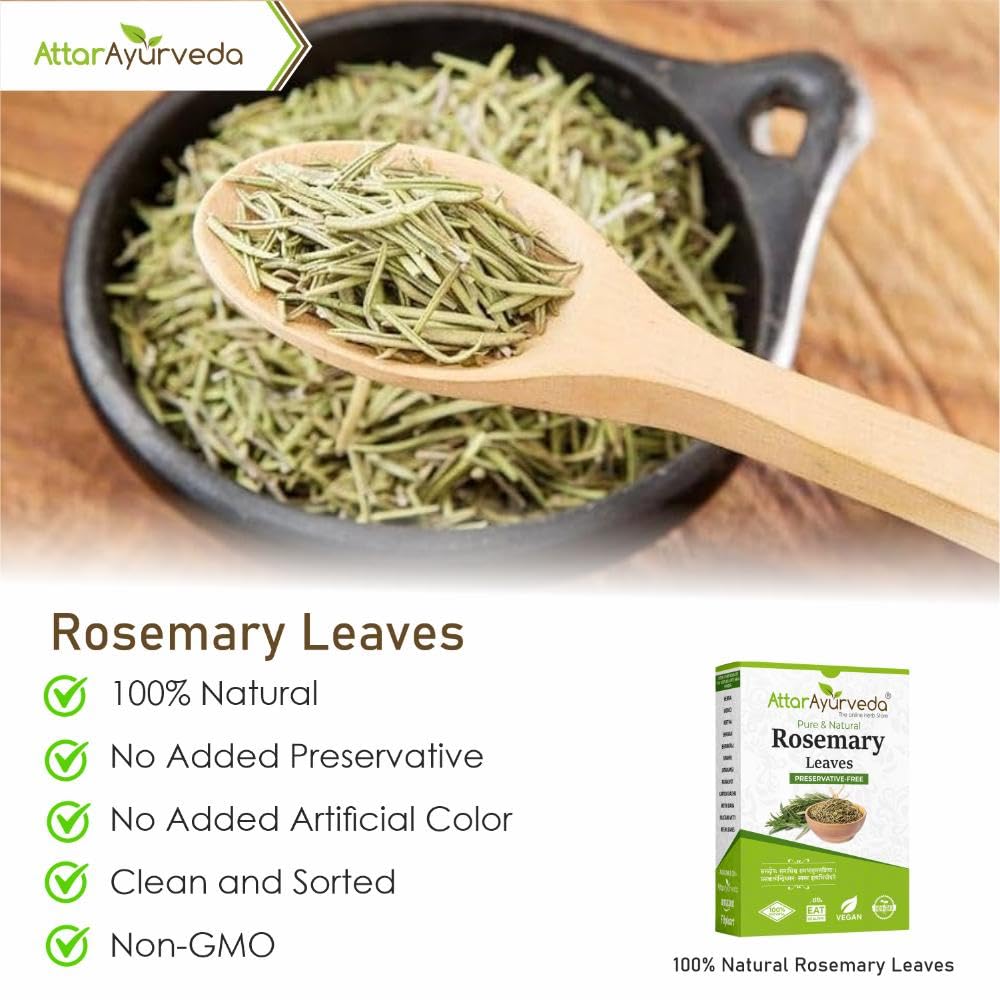 Attar Ayurveda Natural Rosemary leaves for Hair growth 100 grams – view 3