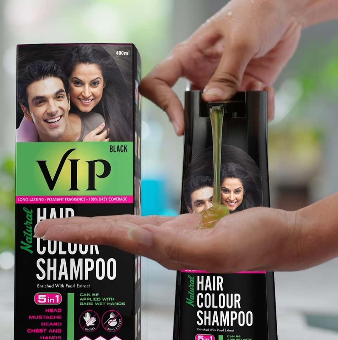 VIP Hair Shampoo 5 in 1 180ml, Black – view 7