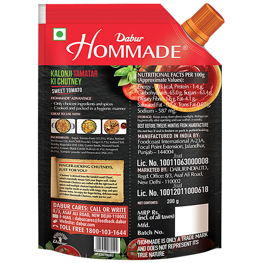 Dabur Hommade - Kalonji Tamatar Ki Chutney 200 g – view 3