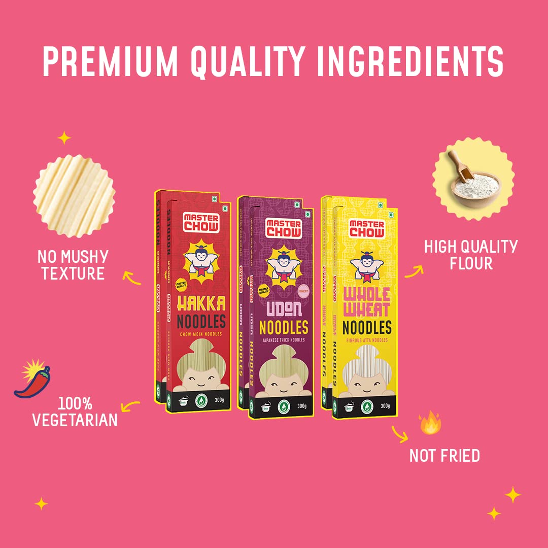 MasterChow Family Pack Noodles - 2 Whole Wheat, 2 Hakka, 2 Udon Noodles – view 7