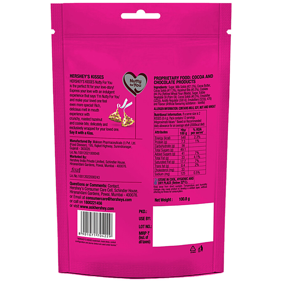 Hershey's Kisses Hazelnut 'N' Cookies Chocolate 100.8 g – view 3