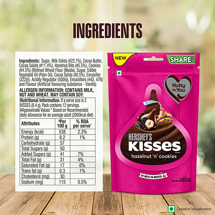 Hershey's Kisses Hazelnut 'N' Cookies Chocolate 100.8 g – view 4