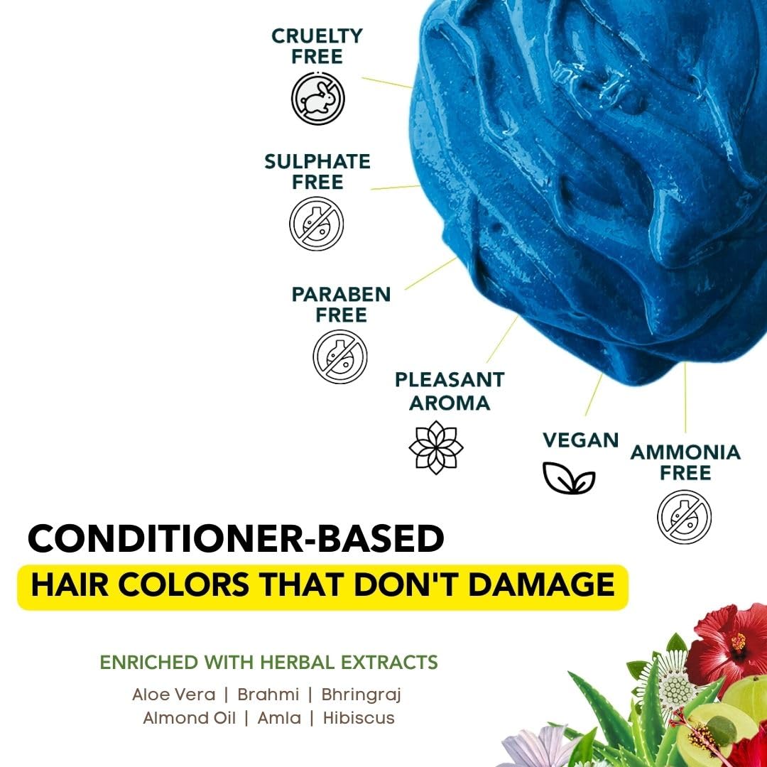Paradyes Semi-permanent Superba Aqua DIY Conditioner Based Hair Colour 120 gm and Lighten Up! Bleach Pack 30 Vol. for all Hair Types – view 6