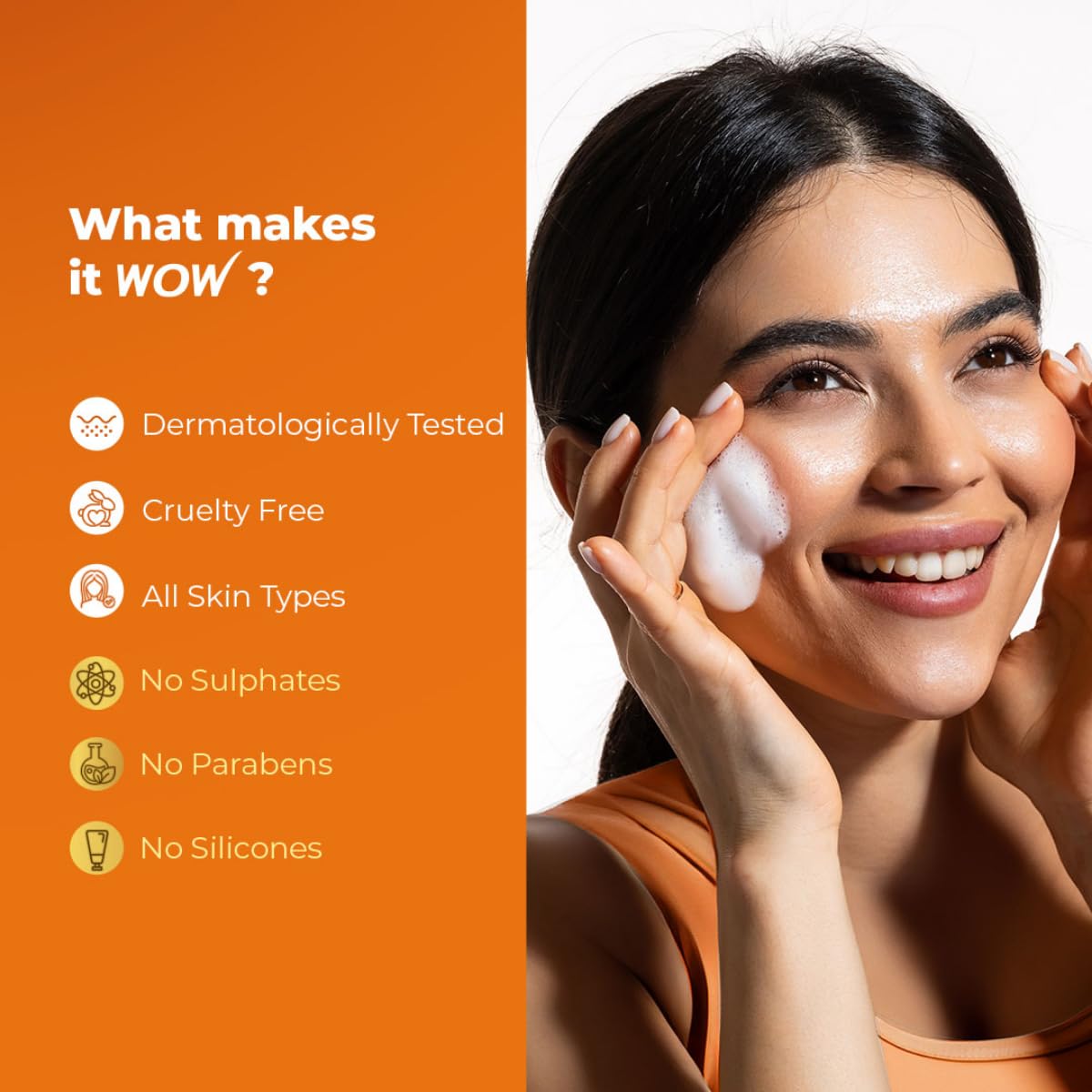WOW Skin Science Brightening Vitamin C & Niacinamide Foaming Face Wash – view 4