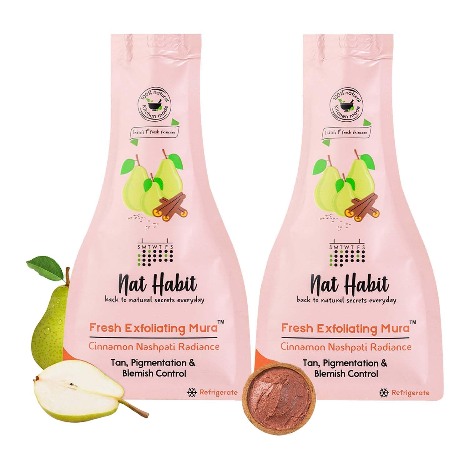 Nat Habit brightening ubtan face wash tube, wild turmeric, 100g