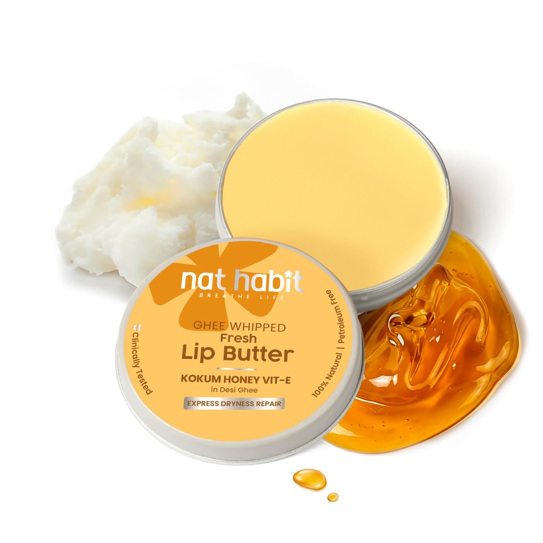 Open jar of Nat Habit Kokum Honey lip butter balm