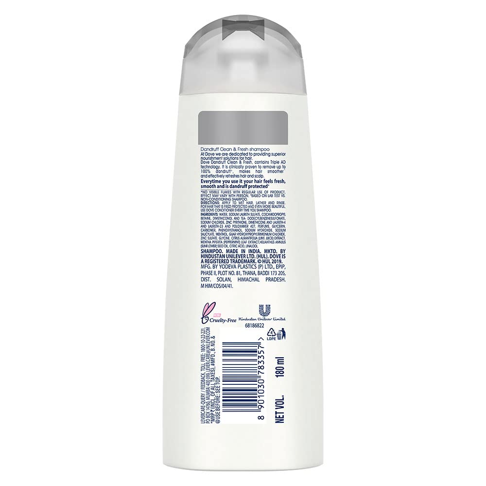 Dove Dandruff Clean & Fresh Shampoo, 180 ml – view 2