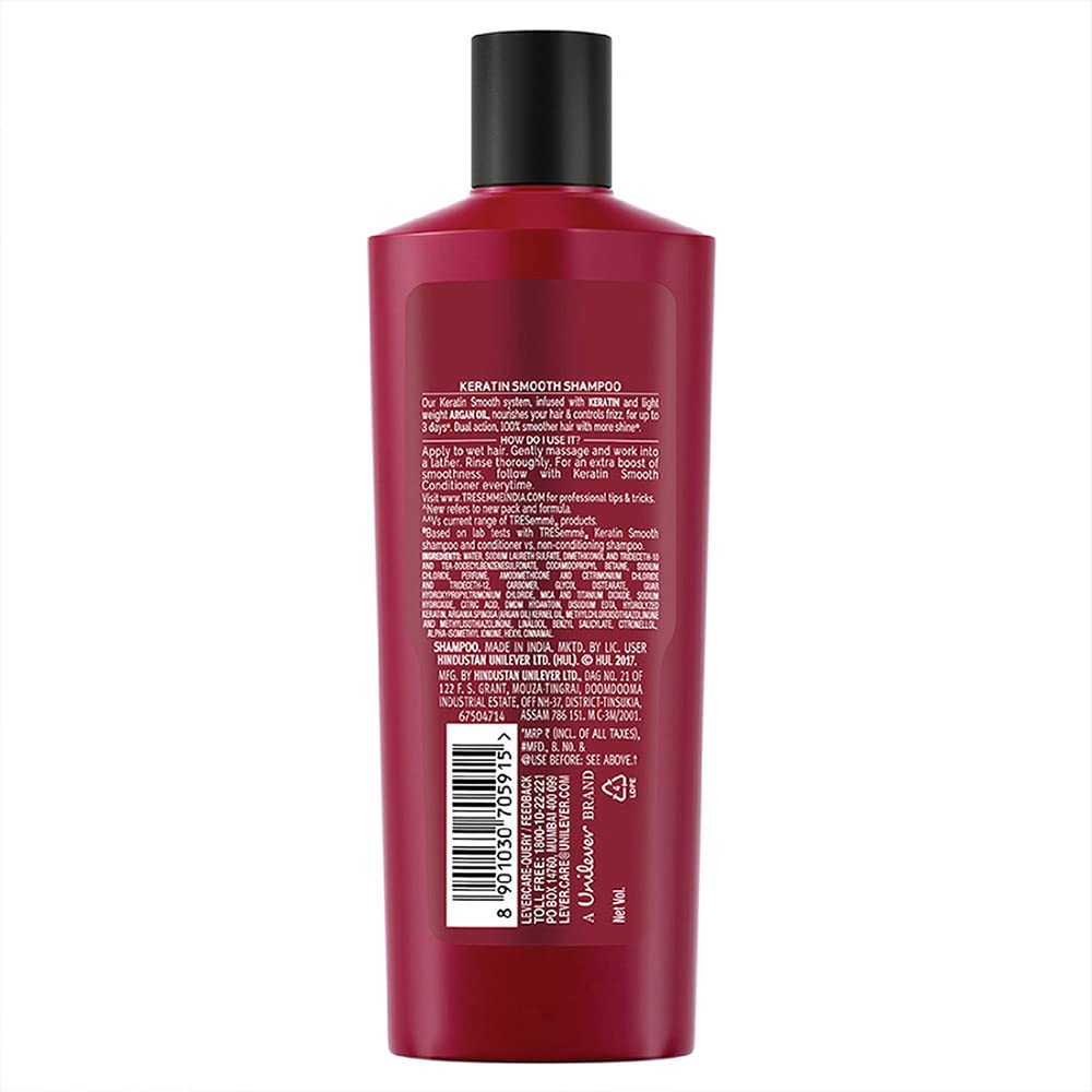 Tresemme Keratin Smooth, Shampoo, 185ml, for Straighter, Shinier Hair, with Keratin & Argan Oil, Nourishes Dry Hair, Controls Frizz , for Men & Women – view 2