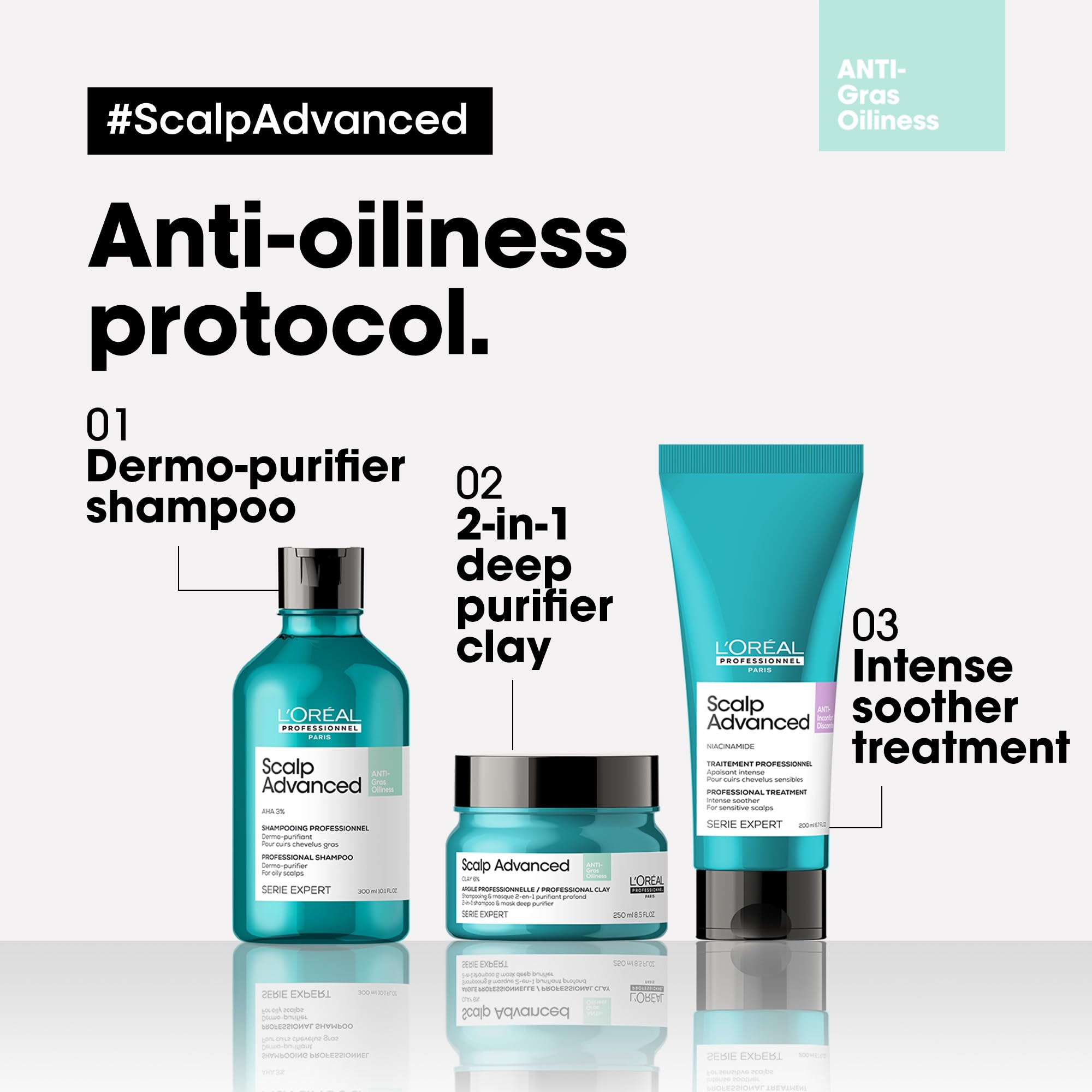 L'OREAL PROFESSIONNEL PARIS Professionnel Scalp Advanced Anti-Oiliness Dermo-Purifier Shampoo – view 3