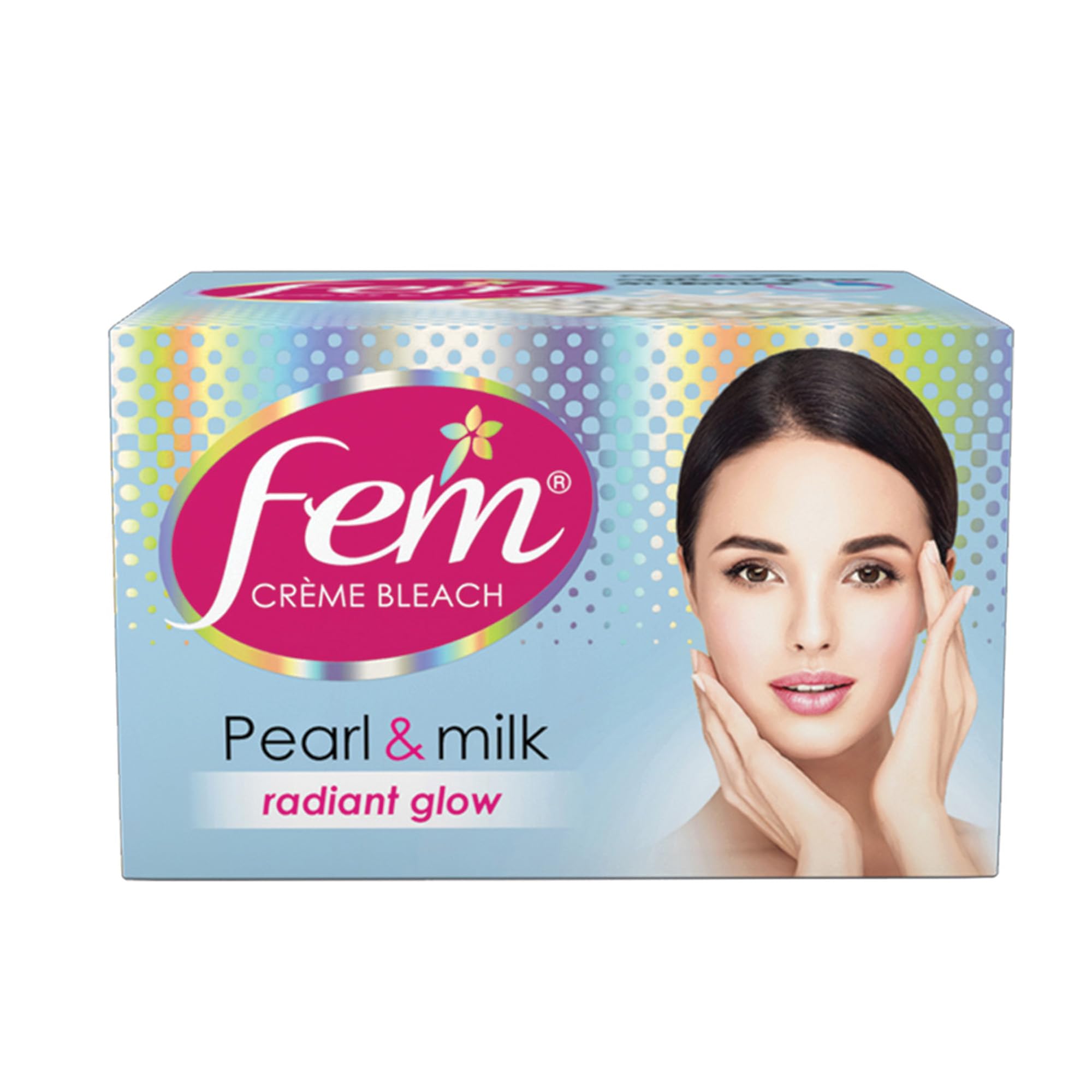 24 g jar of FEM Pearl & Milk cream bleach