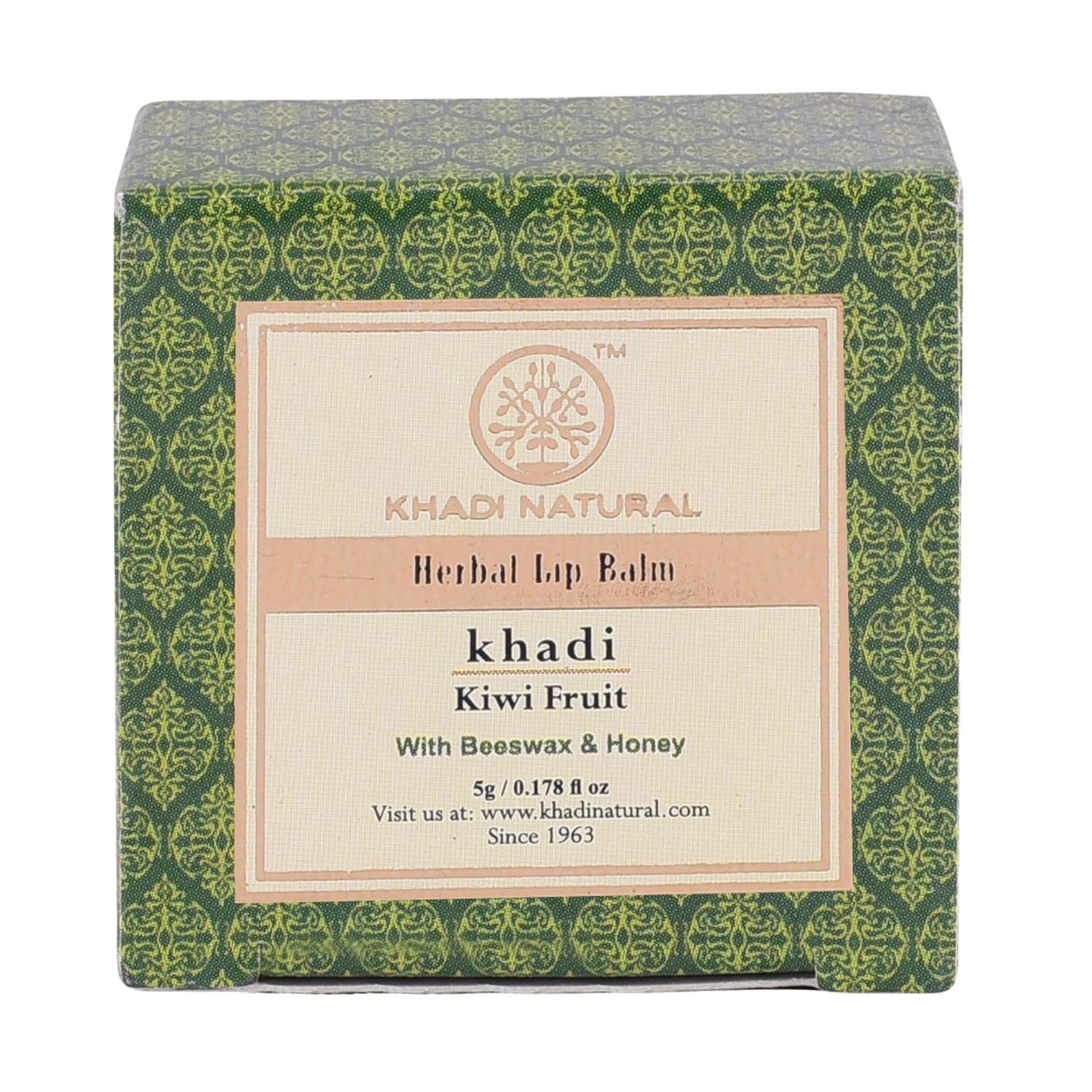Khadi Natural kiwi lip balm pack for dry chapped lips