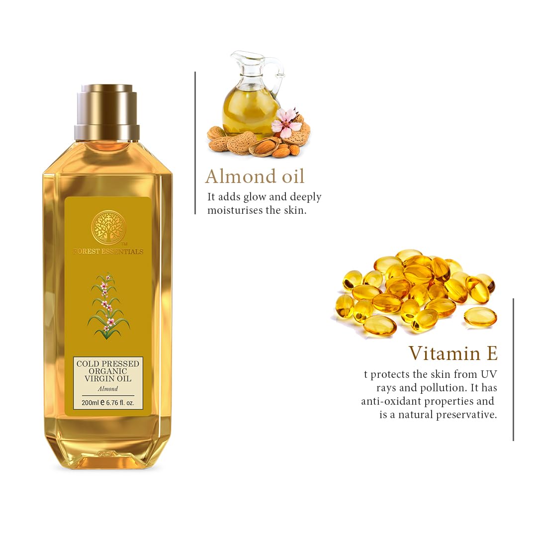 Forest Essentials Organic Cold Pressed Virgin Oil Almond – view 4