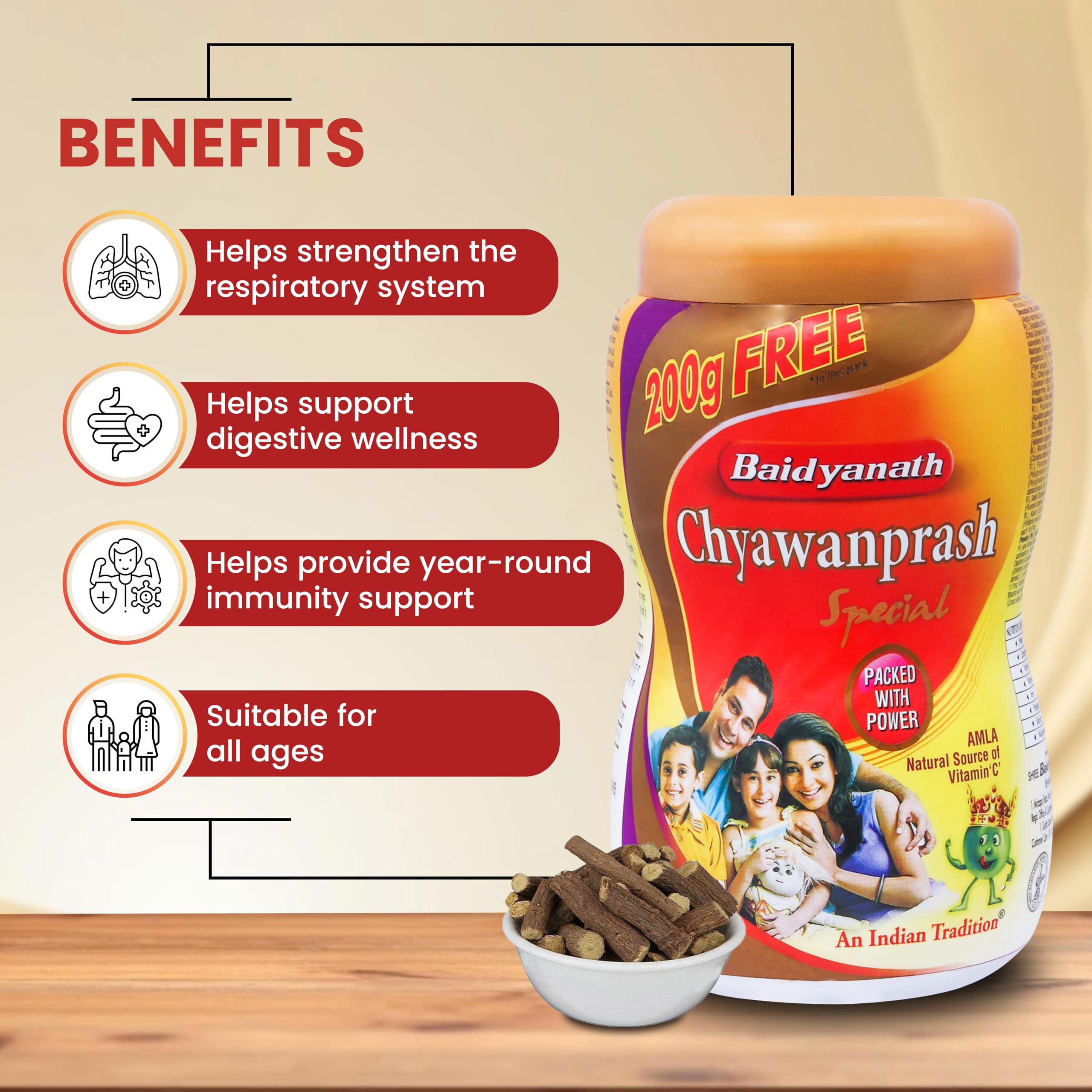 Baidyanath Chyawanprash Special-1.2 Kg – view 6