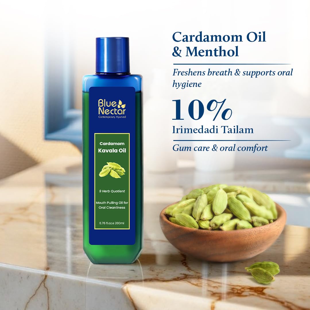 Blue Nectar Cardamom Mint Oil Pulling for Mouth – view 2