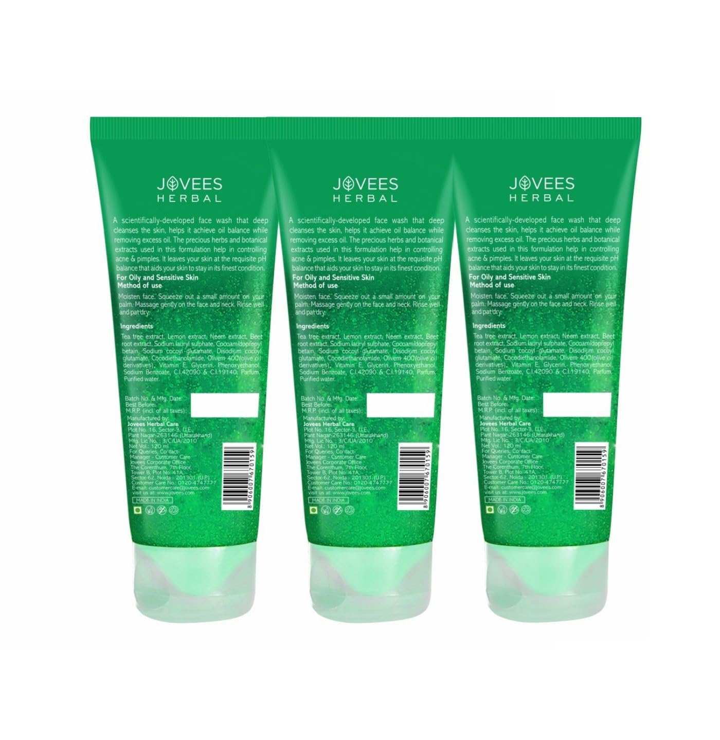 Jovees Herbal Tea Tree Oil Control Face Wash – view 2