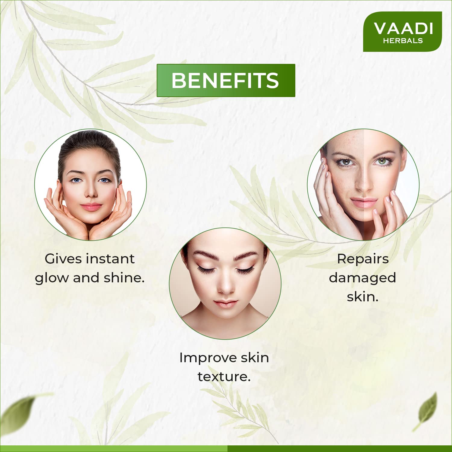 Vaadi Herbals Instaglow Almond and Honey Face Pack, 120gx2 – view 4