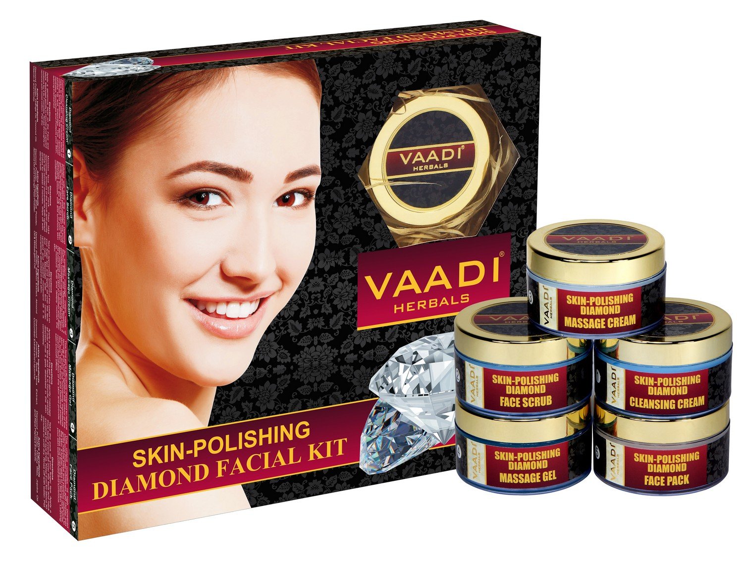 Vaadi Herbals skin polishing diamond facial kit 270g pack