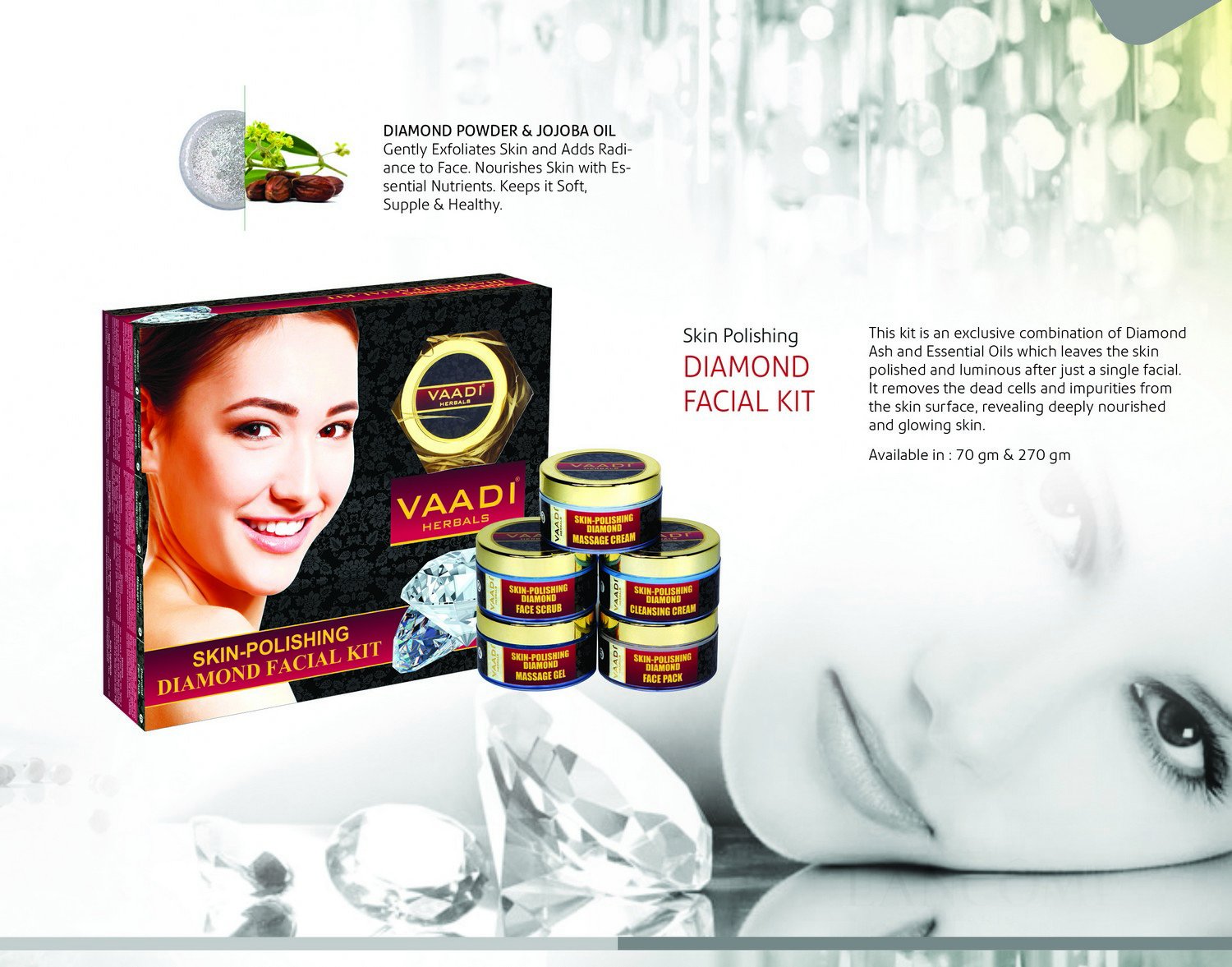 Vaadi Herbals Skin Polishing Diamond Facial Kit, 270g – view 3