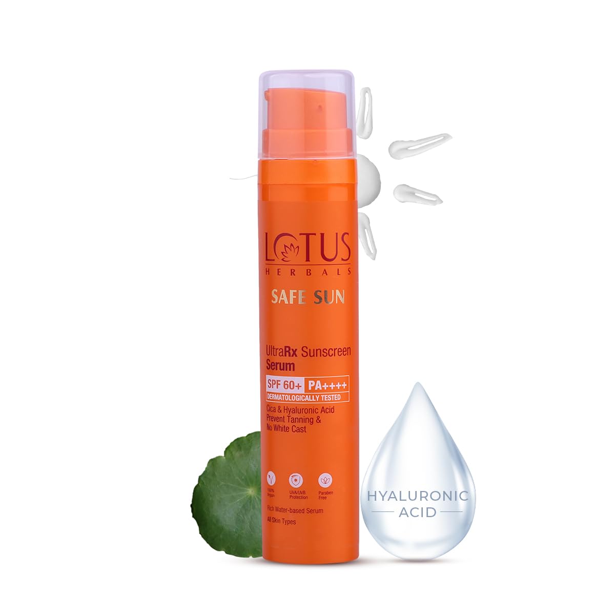 Front view of Lotus Herbals UltraRx SPF 60+ sunscreen serum