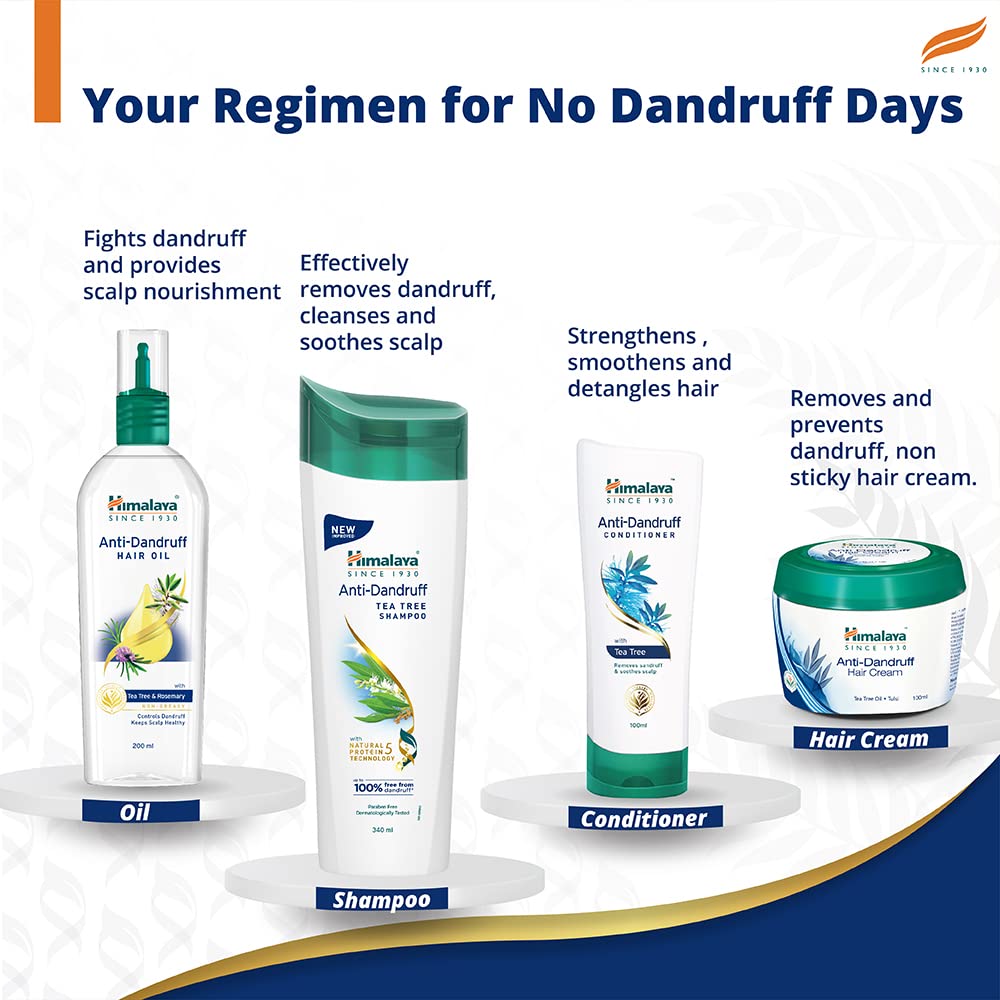 Himalaya Anti-Dandruff Tea Tree Shampoo, Removes up to 100% Dandruff, Soothes Scalp & Nourishes Hair, with Tea Tree oil and Aloe Vera, for men and women, 340ml – view 6