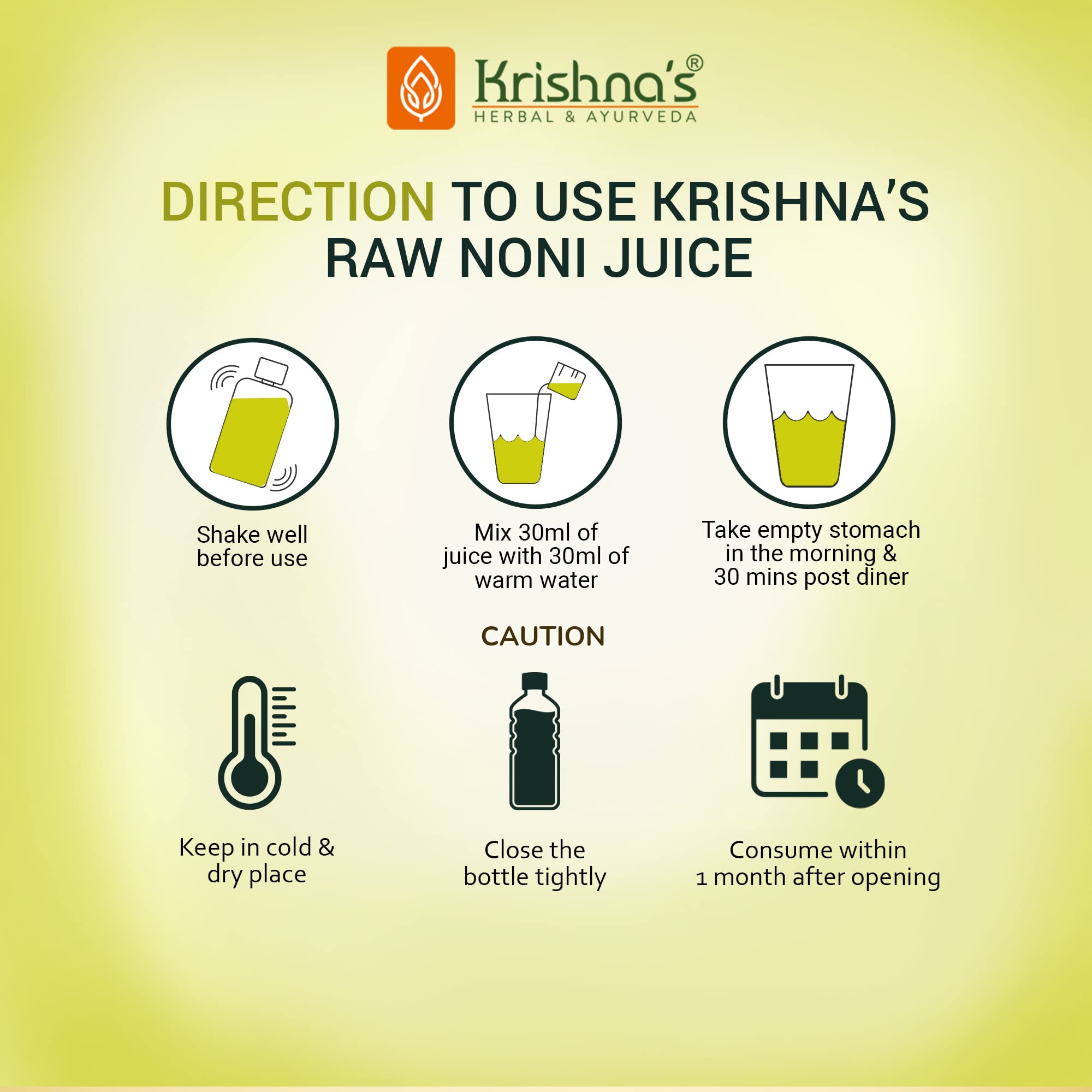 KRISHNA'S HERBAL & AYURVEDA Raw Noni Juice-1000 Ml – view 6