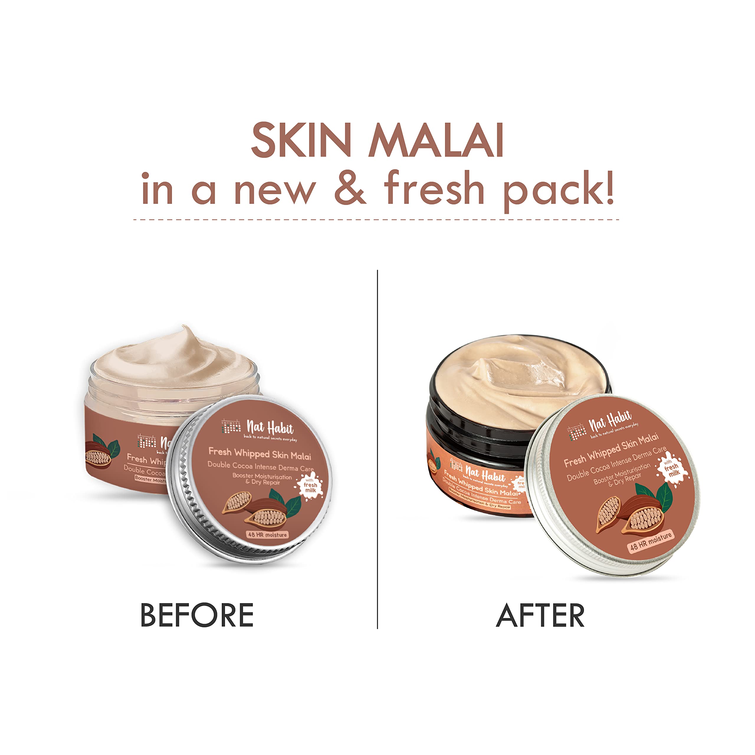 Nat Habit Double Cocoa Moisturiser, Skin Malai, Body Cream, Body Butter, Cold Cream Winter – view 7