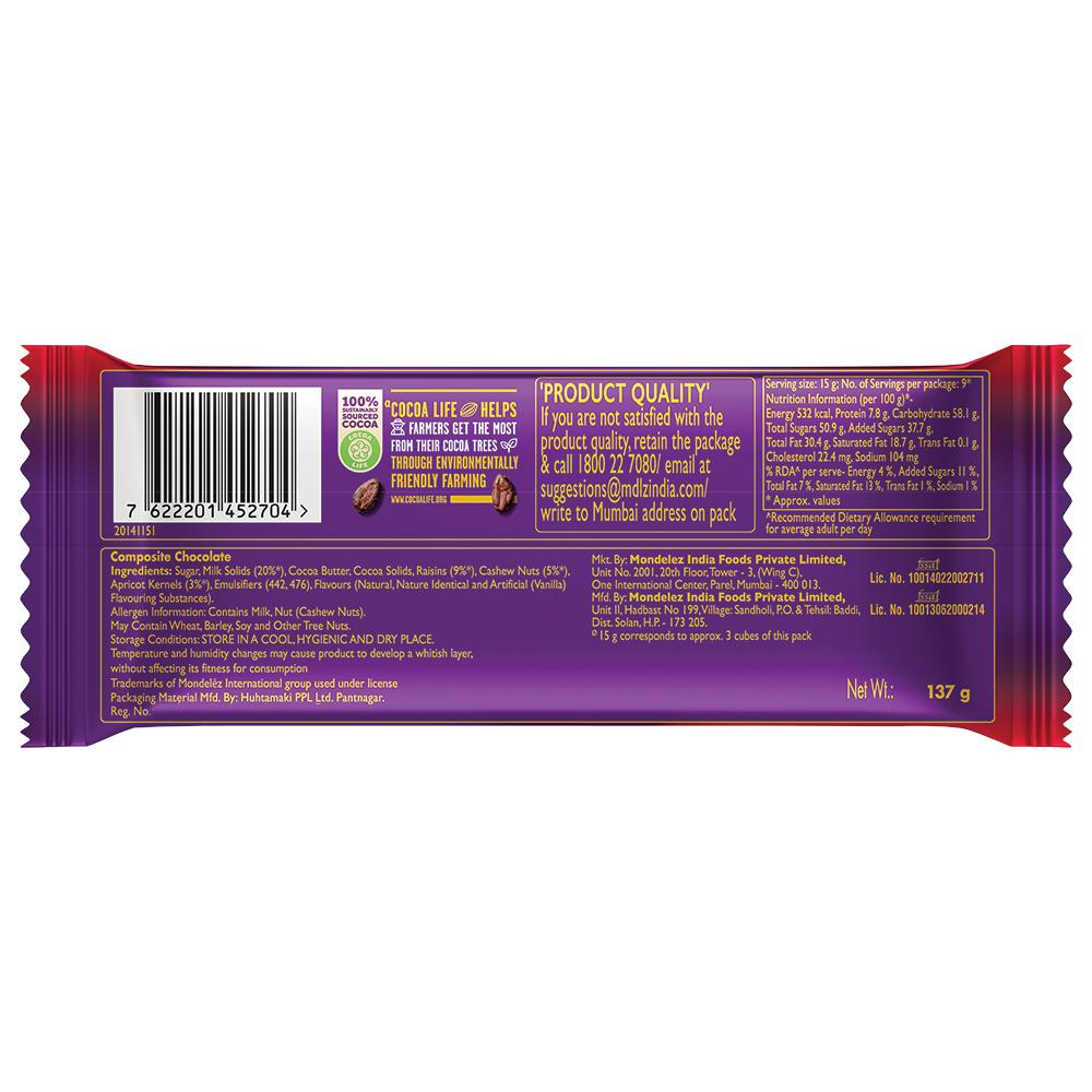 Cadbury Dairy Milk Silk Fruit & Nut Chocolate 137 G – view 2