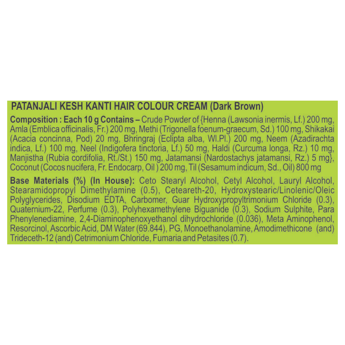 Patanjali Kesh Kanti Hair Colour Cream Developer Dark Brown 40 g – view 3