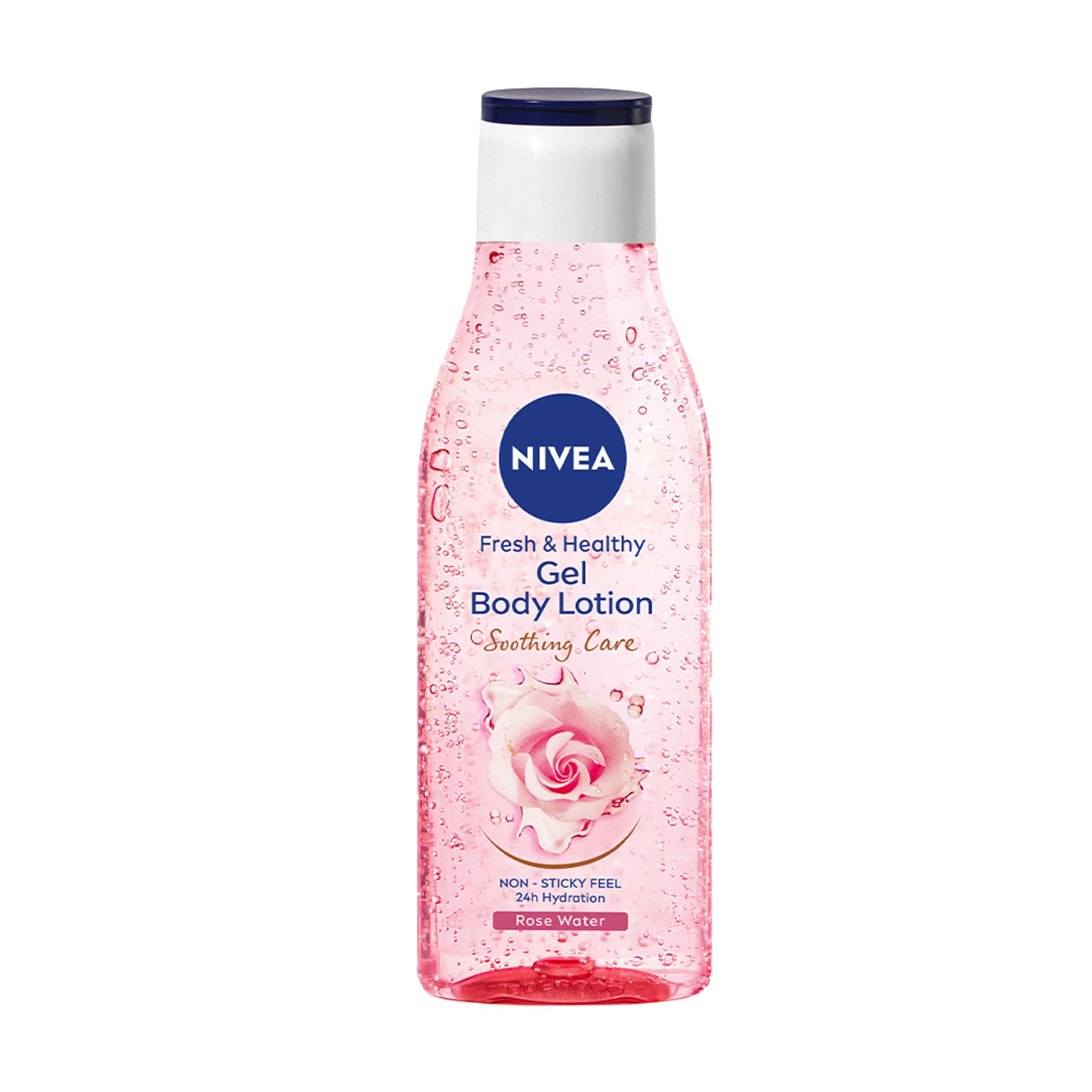 NIVEA rose body lotion bottle for 24H hydration