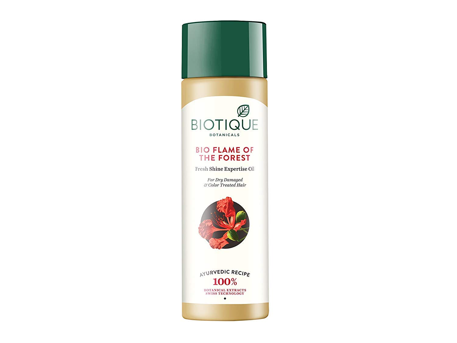 Biotique fresh shine expertise hair oil bottle front view