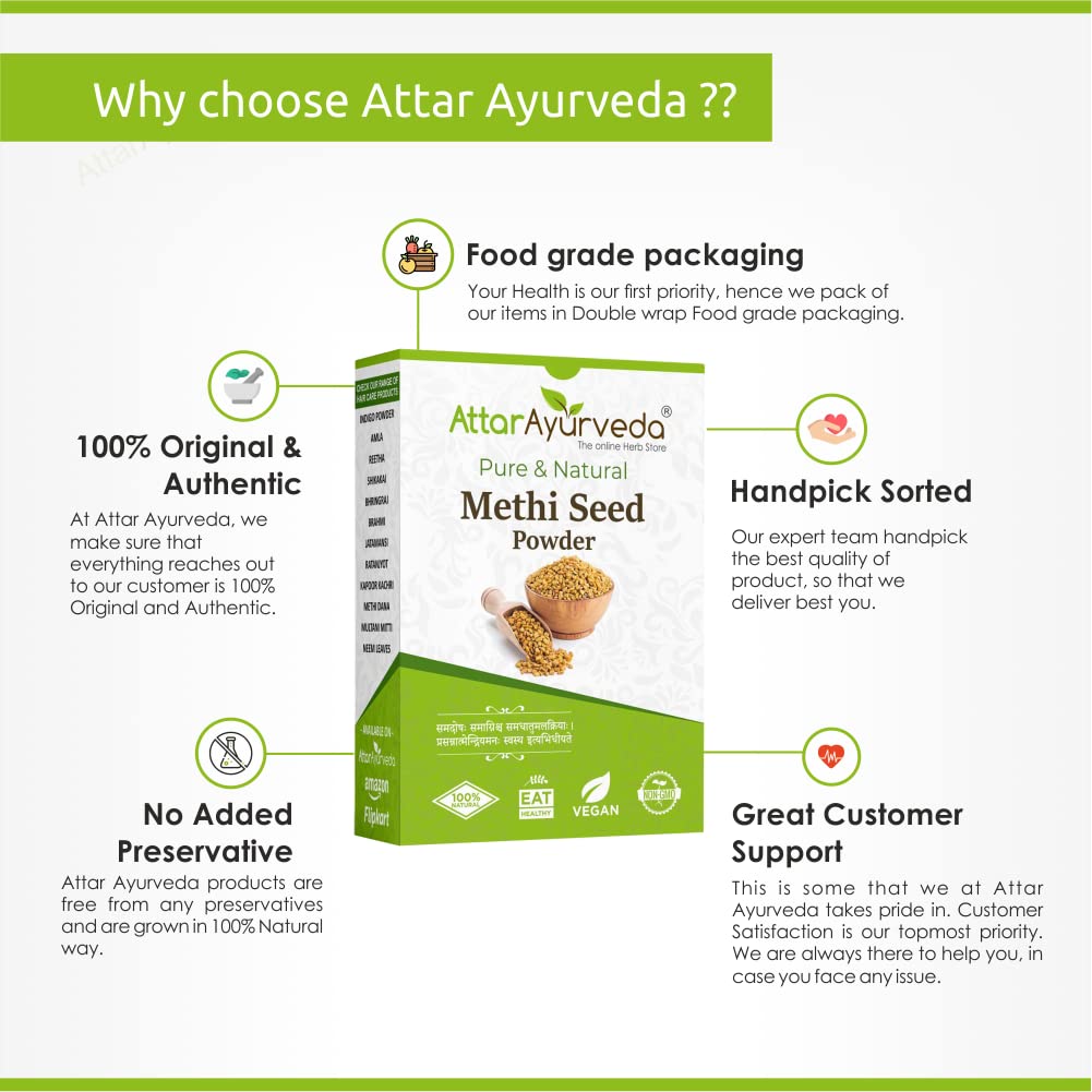 Attar Ayurveda Methi Seed Powder For Hair Growth - 200 g – view 6