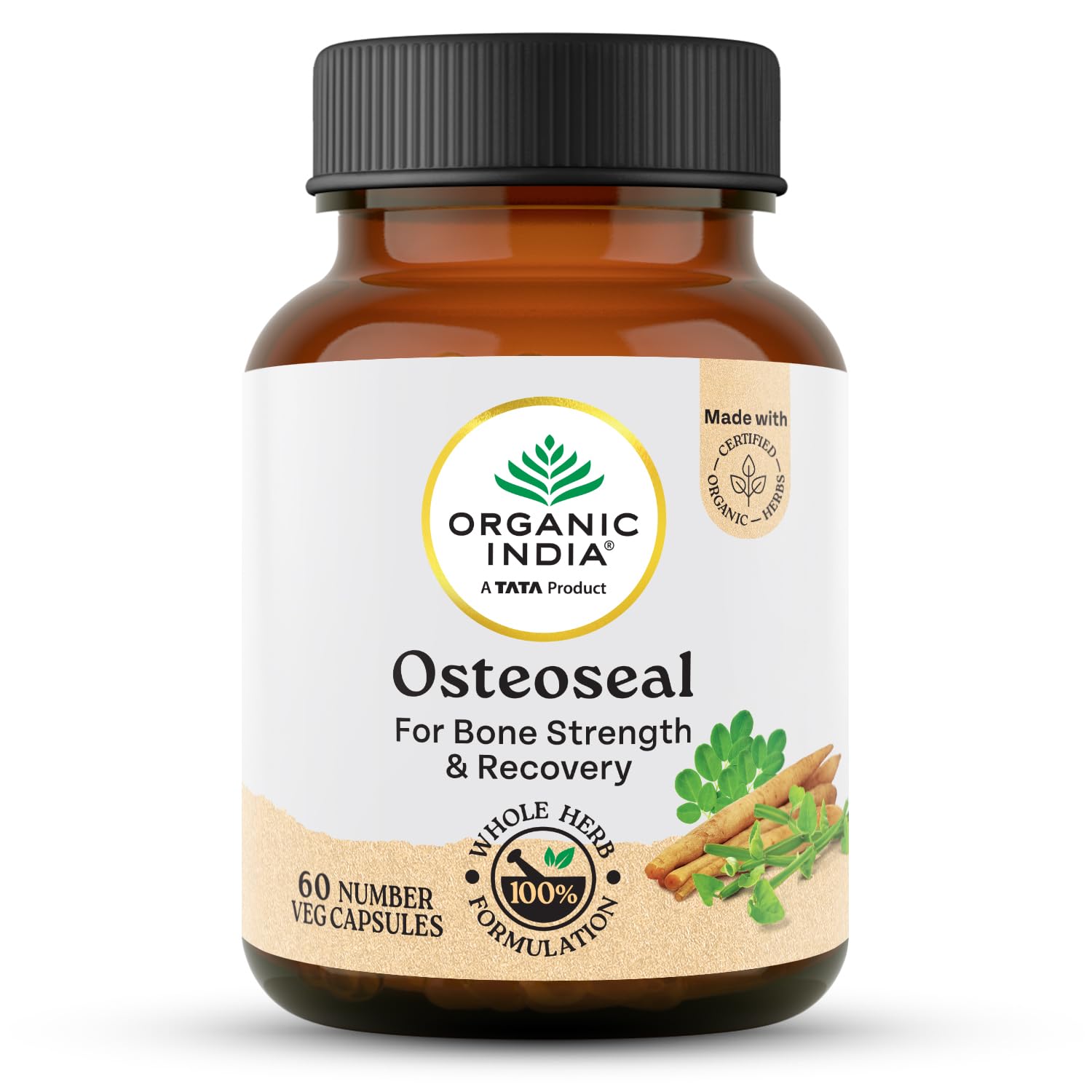 Organic India Osteoseal capsule bottle hero product shot