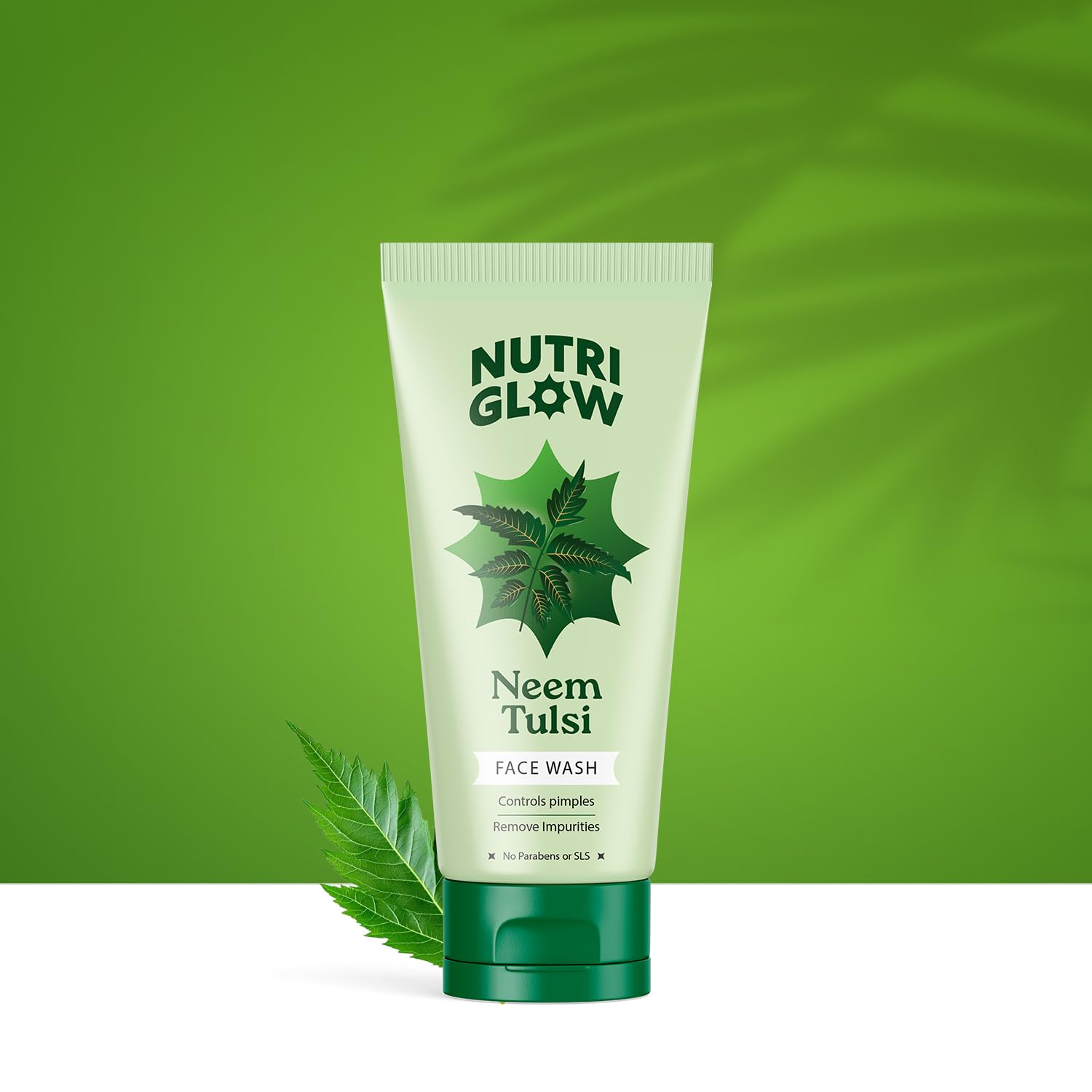 Nutriglow Neem & Tulsi Face Wash With Aloe Vera Extract For Cleanser, Pimple Care Solution, Fresh Feel Purifying, Removes Impurities, 65ml Each, Pack of 2 – view 2