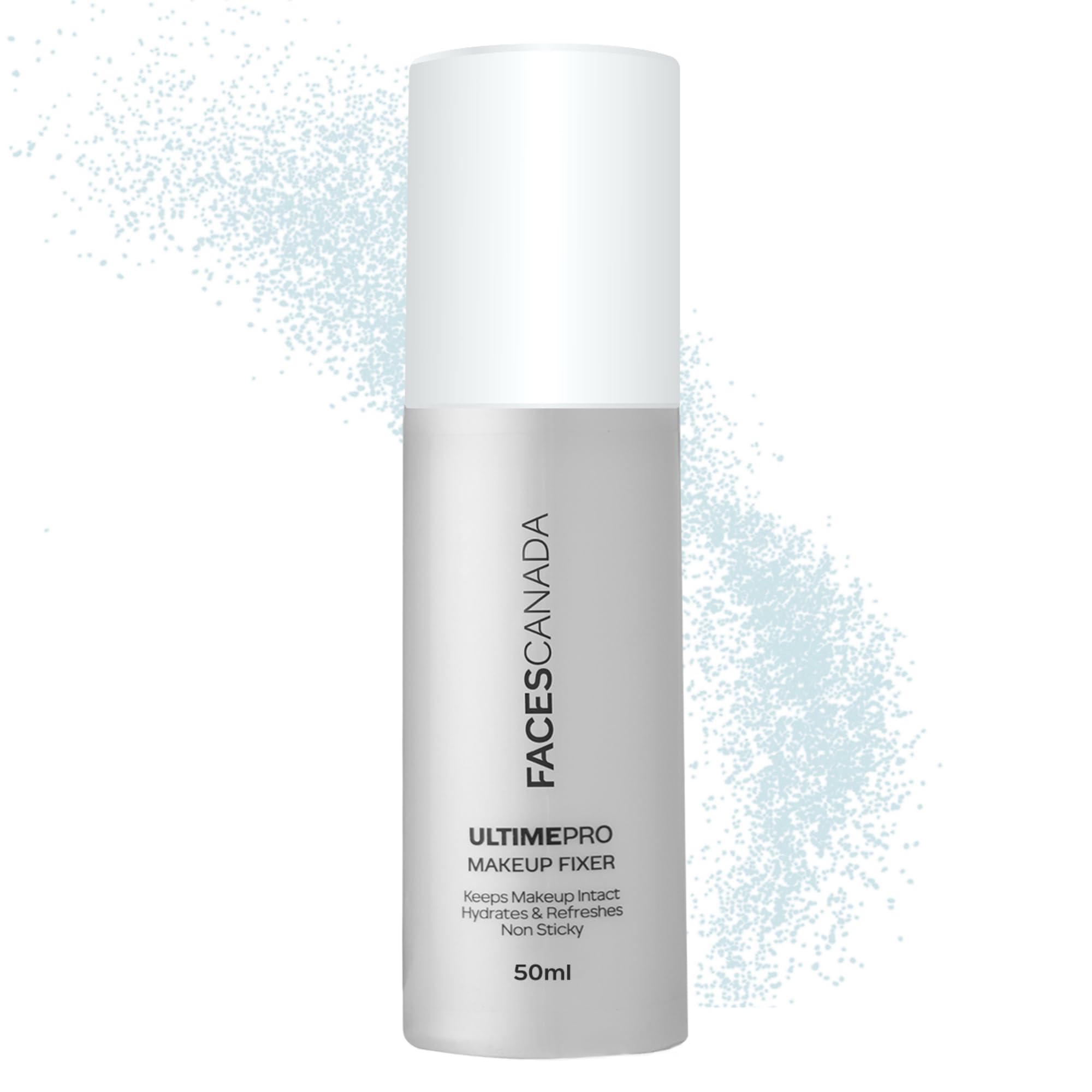 FACESCANADA Ultime Pro makeup setting spray bottle with dewy finish
