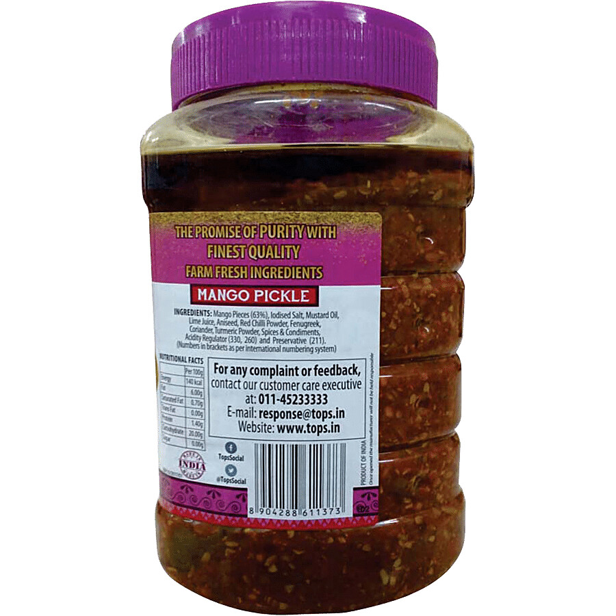 Tops Pickle - Gold Mango, Spicy Condiment, Accompaniment For Meals 900 g – view 2