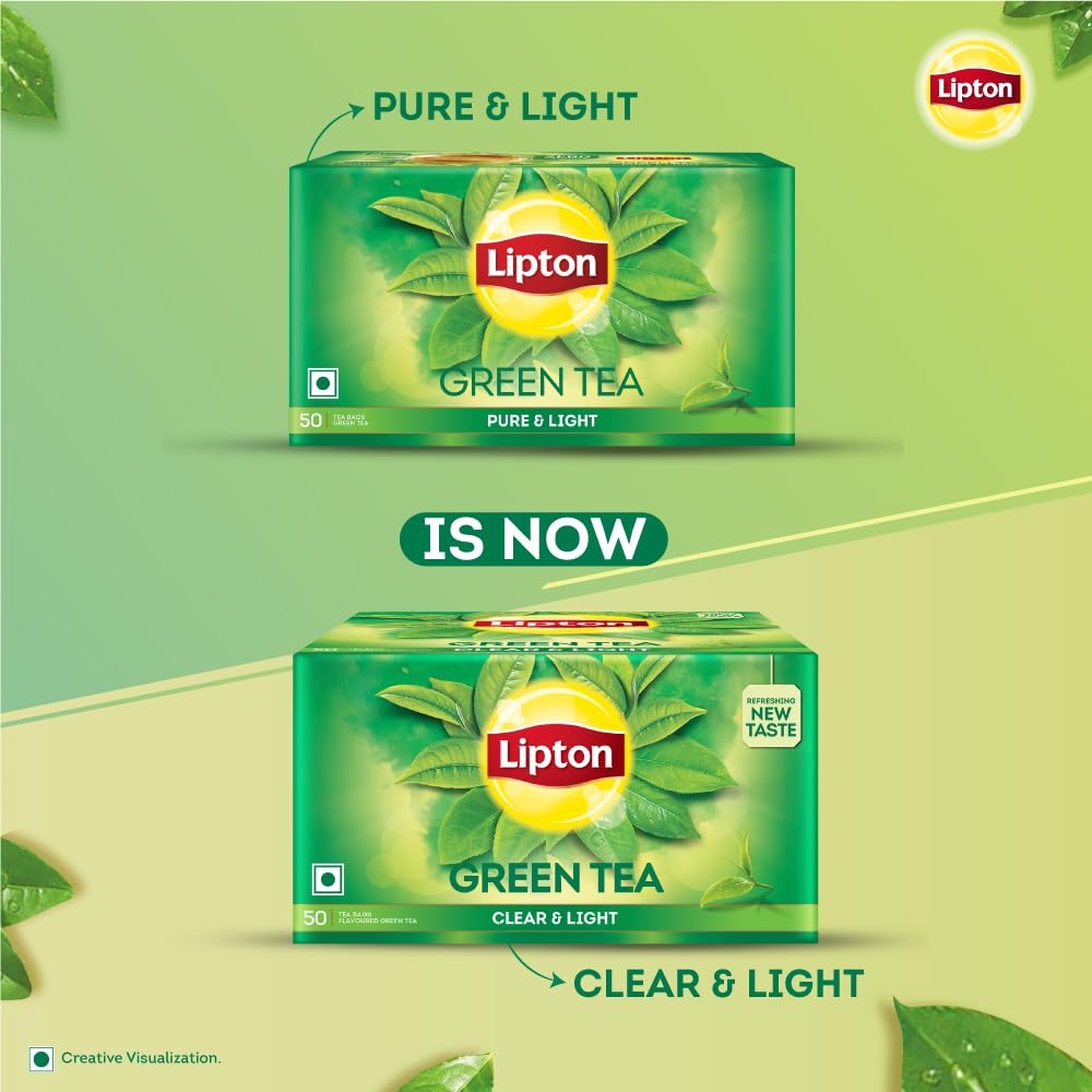 Lipton Clear & Light Green Tea Bags 100 Pcs, 130 Grams – view 3