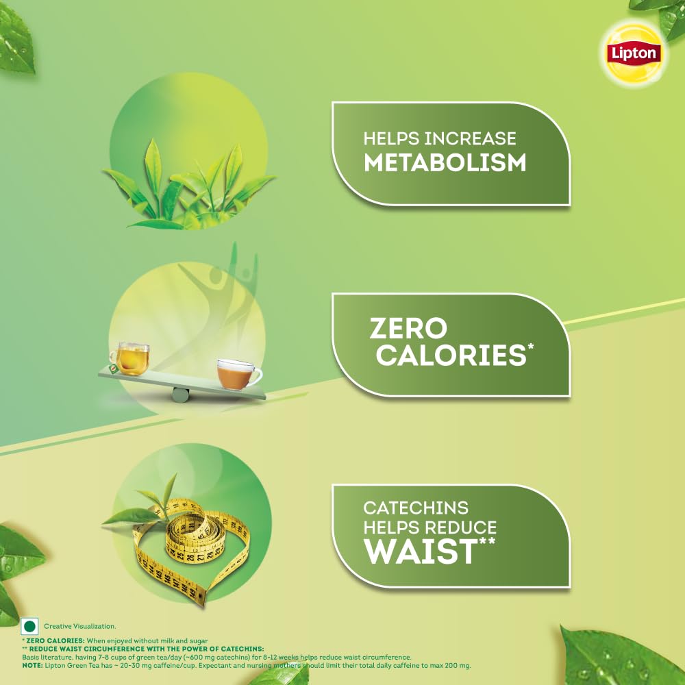 Lipton Clear & Light Green Tea Bags 100 Pcs, 130 Grams – view 5