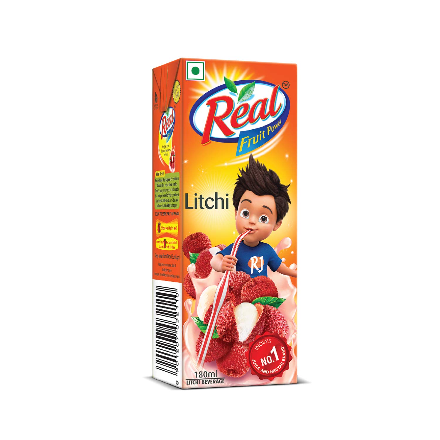 Real Litchi Juice 180 ml small juice pack