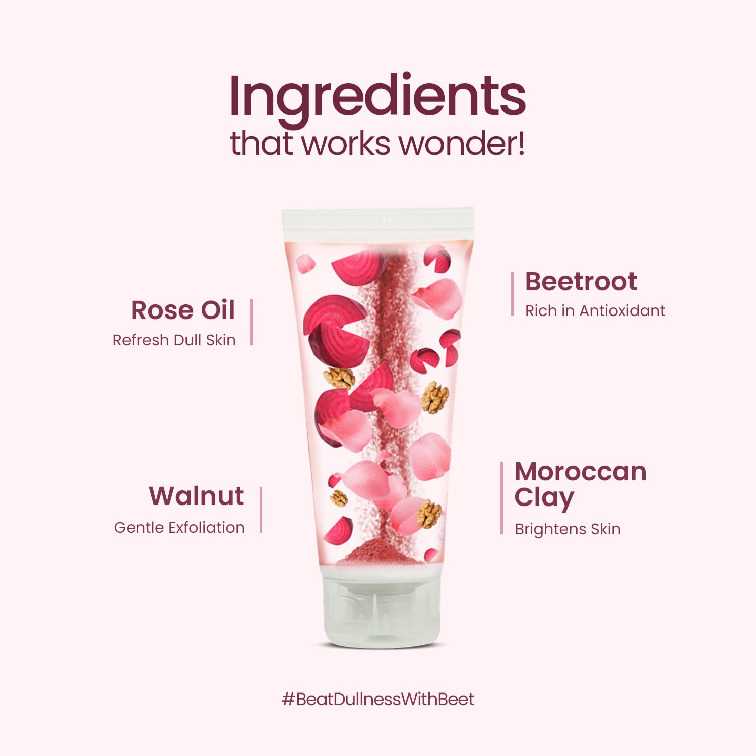 Mother Sparsh Rose & Beetroot Ubtan Face Wash for Dull, Dry & Uneven Skin – view 3