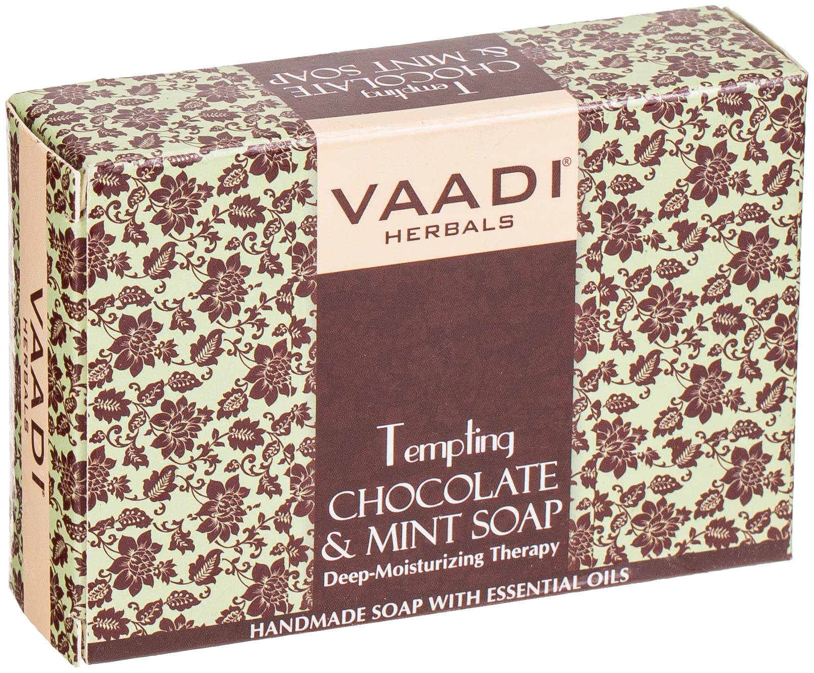 Six pack of Vaadi Herbals chocolate and mint soap bars