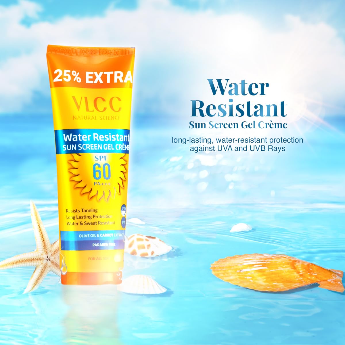 VLCC Water Resistant SPF 60 PA+++ Sunscreen Gel Crème - 100g + 25g Extra – view 2
