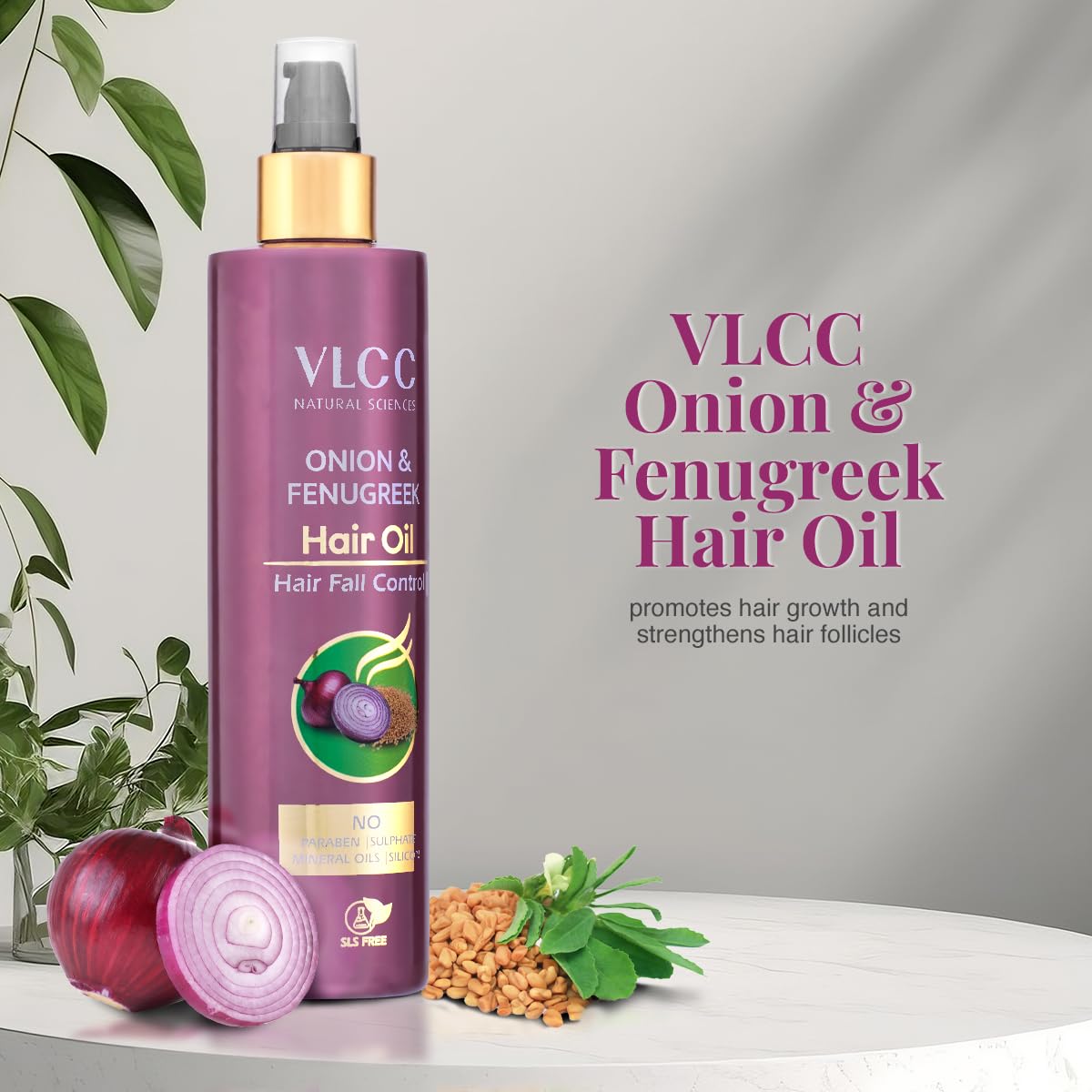 VLCC Onion & Fenugreek Hair Oil - 200ml – view 2