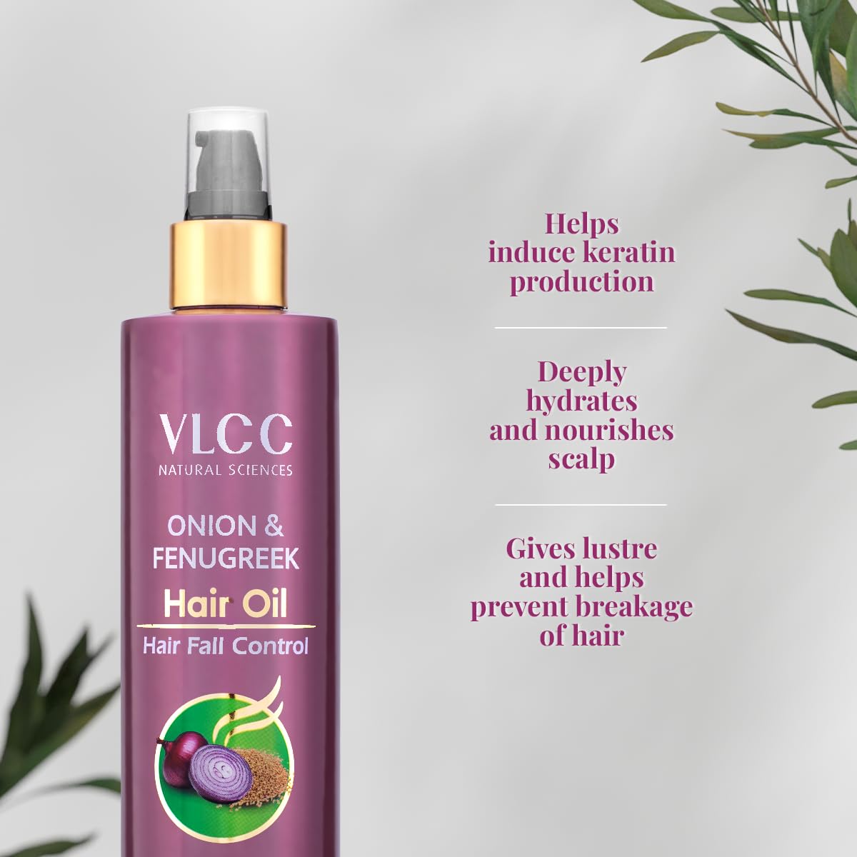 VLCC Onion & Fenugreek Hair Oil - 200ml – view 3