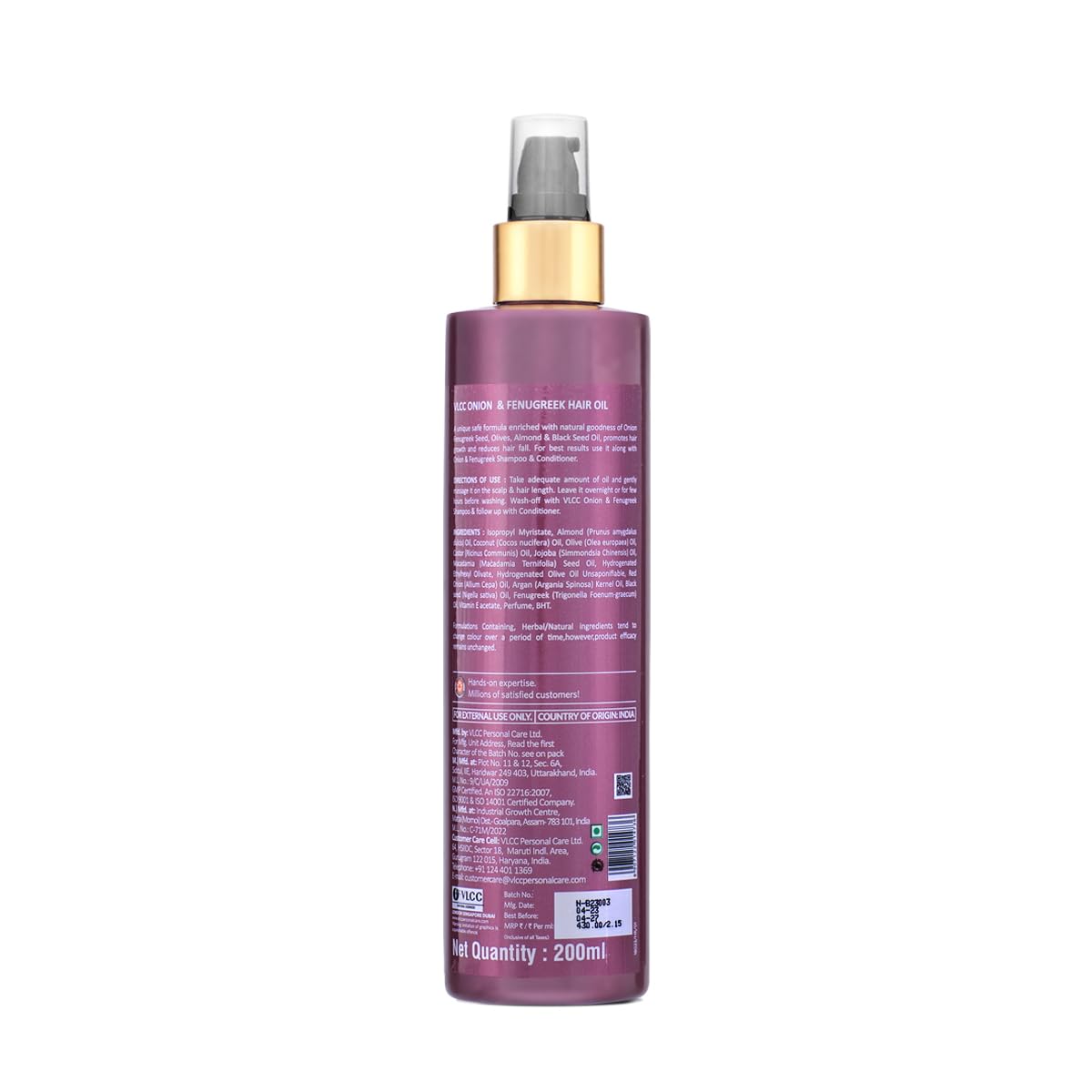 VLCC Onion & Fenugreek Hair Oil - 200ml – view 6