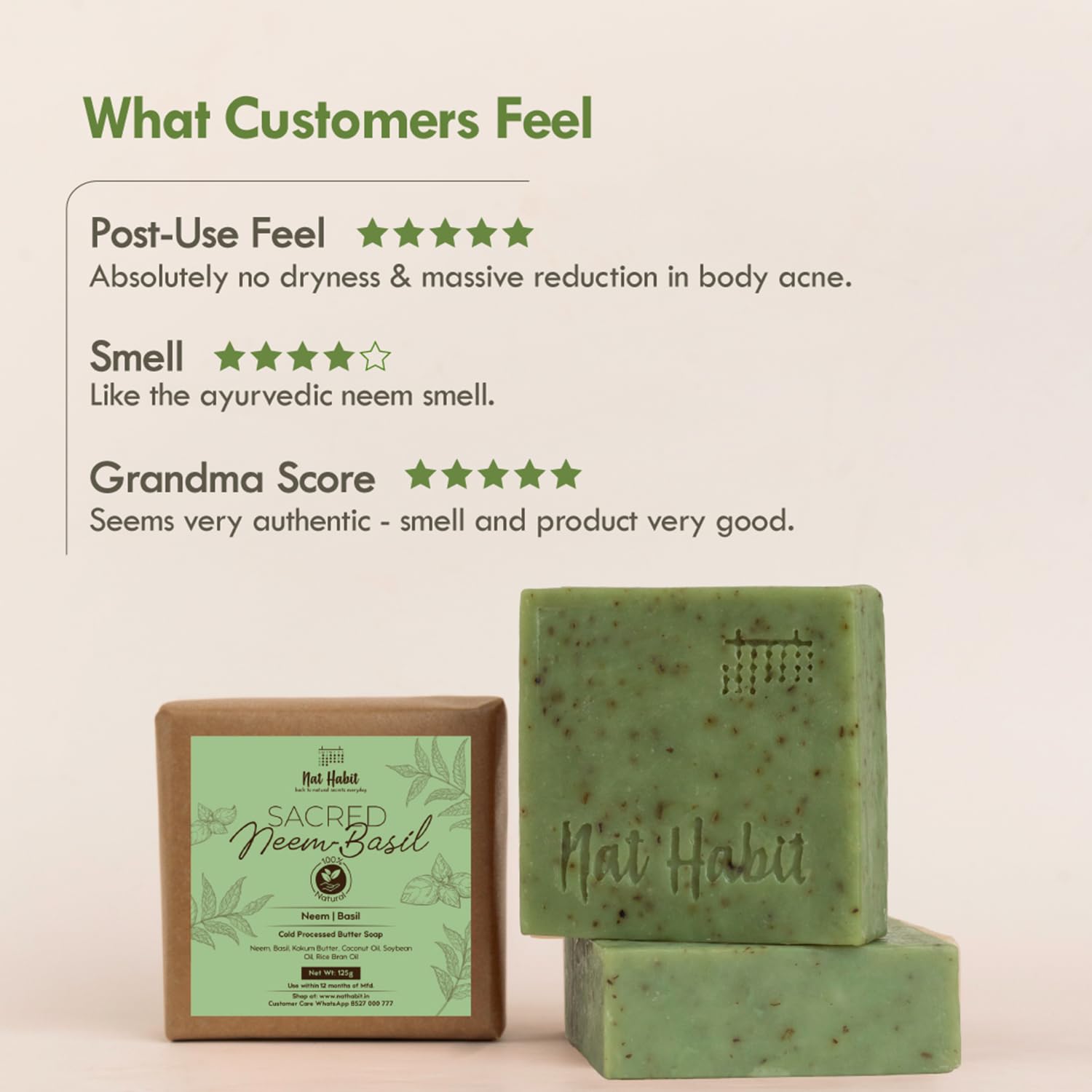 Nat Habit Neem Basil Butter Soap – view 6